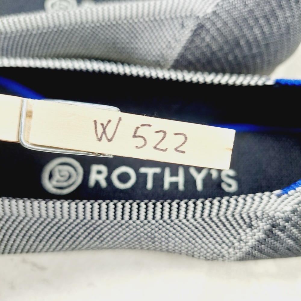 NEW Rothy's The Flat Gray Knit Round Toe Slip On Loafers W522 - Picture 9 of 9